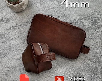 Patroon voor een leren make-uptasje – Reis-toiletset (PDF + videotutorial) 4 mm