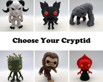 Cryptid Figurine, 4-Inch 3D Printed Desk Buddy – Choose Your Character