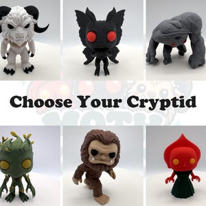 Cryptid Figurine, 4-Inch 3D Printed Desk Buddy – Choose Your Character