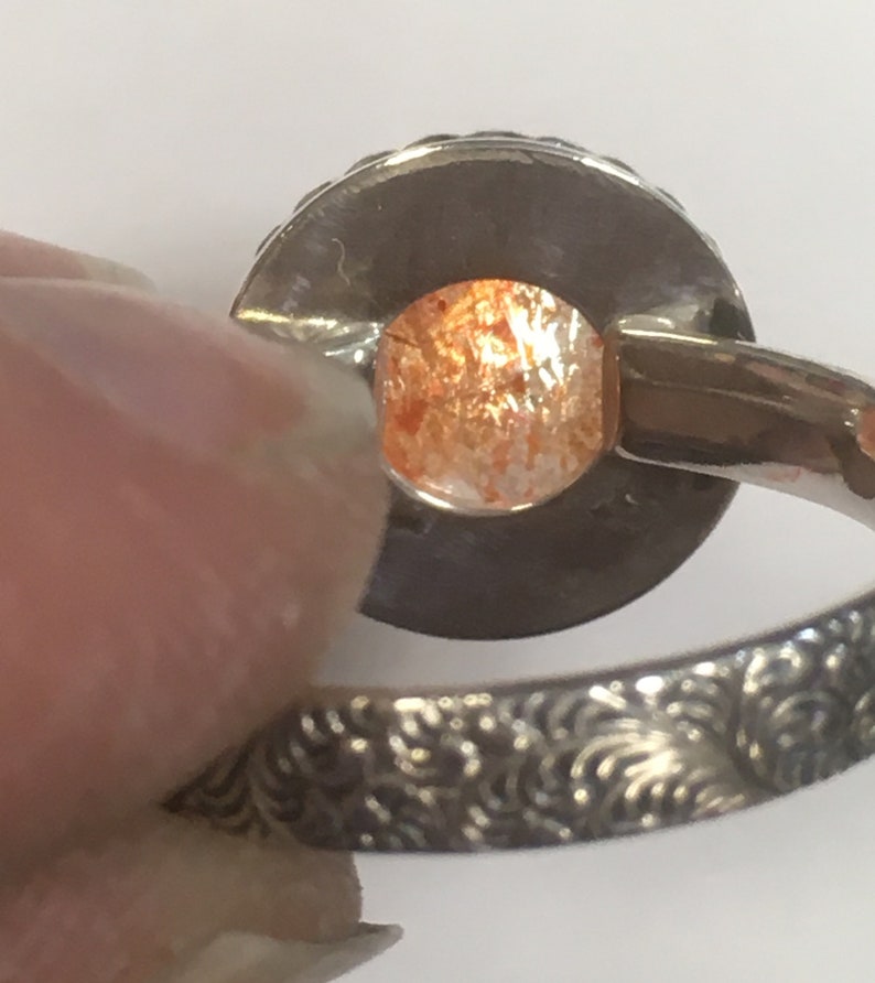Sunstone and Silver Ring