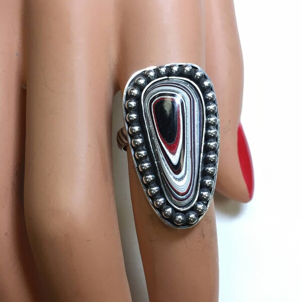 Pop Art Fordite Ring