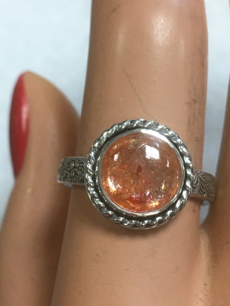 Sunstone and Silver Ring