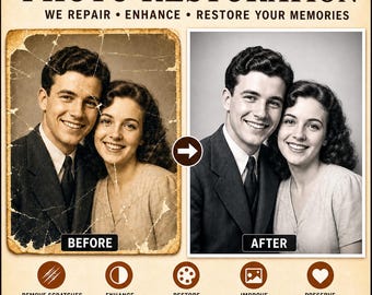 Damaged Photo Repair | Fix Scratches Tears Fading Blur | Old Photo Restoration Service