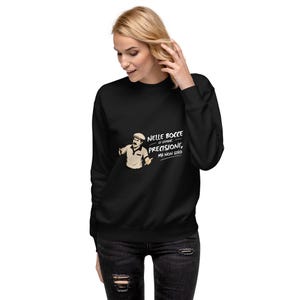 Unisex donker bocce-sweatshirt - "Bocce vereist precisie, maar niet alleen dat."