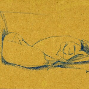 Due cani Ritratto Disegno originale su carta Prezzo speciale per amare l'arte Unframed Terry May