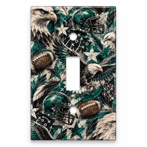 Philadelphia Football Light Switch Cover Sports Rocker GFCI Outlet Wall Plate