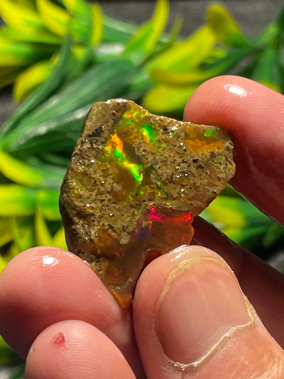 Rare Oil Opal Flashy Fire Rare Natural Ethiopian Opal Rough Etsy