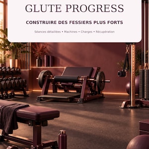 Programa de entrenamiento de glúteos de 6 meses | Libro electrónico de culturismo de 24 semanas (PDF) | Elevación de cadera, patada hacia atrás, ejercicios y progresión de peso