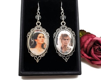 Labyrinth movie earrings, sterling silver option