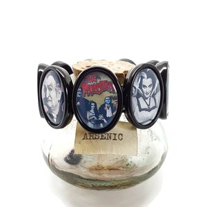 The Munsters bracelet, Lily Munster, Herman Munster, Vampire bracelet, gothic bracelet, TV nostalgia