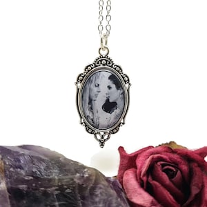 Labyrinth Masquerade Ball Necklace: Gothic Silver Pendant