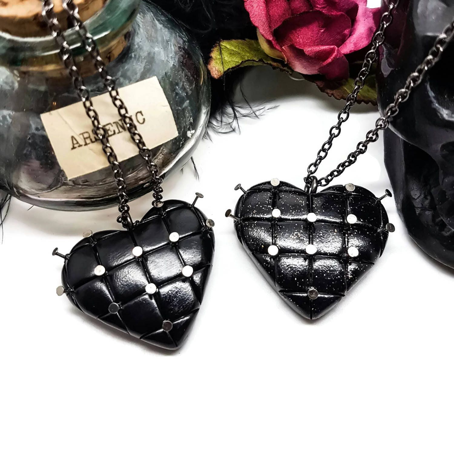 Hellraiser necklace gothic valentine heart jewellery | Etsy
