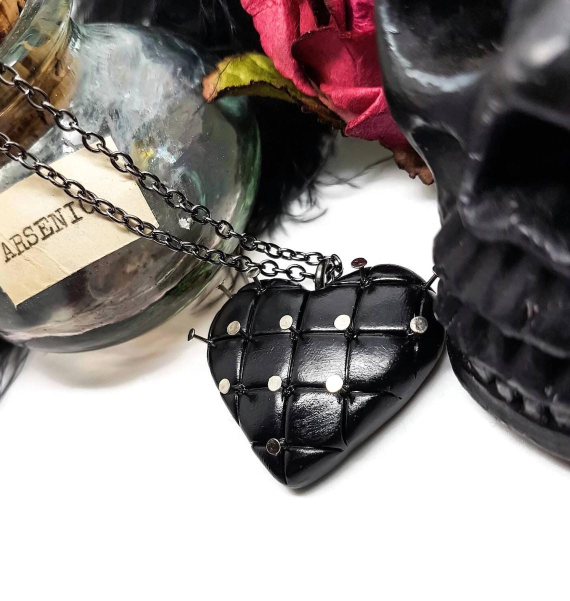 Hellraiser necklace gothic valentine heart jewellery | Etsy