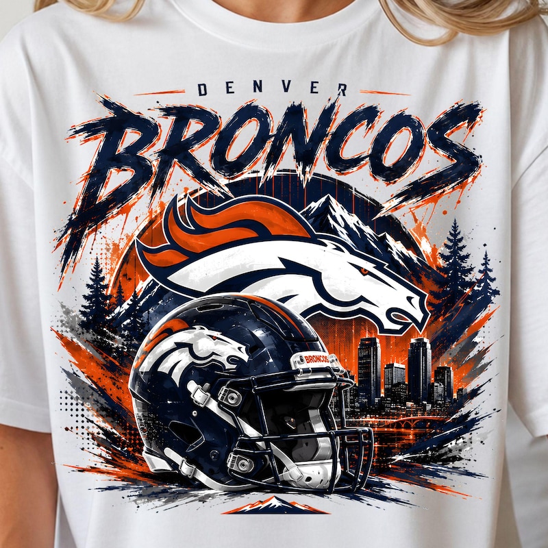 Denver Broncos Shirt Orange - Etsy UK