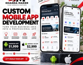 Custom Android Mobile App Development | Professional UI/UX Design (Android Only)