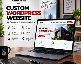 Custom WordPress Business Website | Professional Design, Responsive (5 Pages)