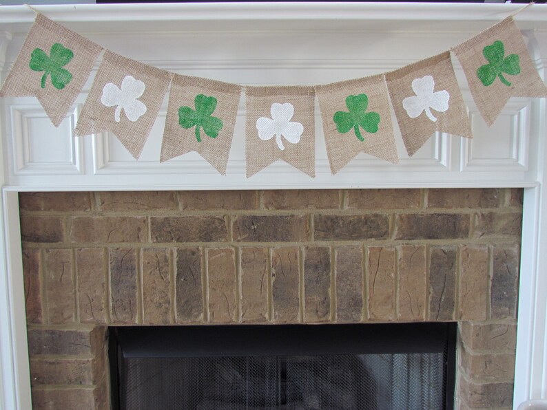 St Patrick/'s Day St Patty/'s Day Saint Patrick Shamrock Banner Lucky Banner St Patrick/'s Day Banner