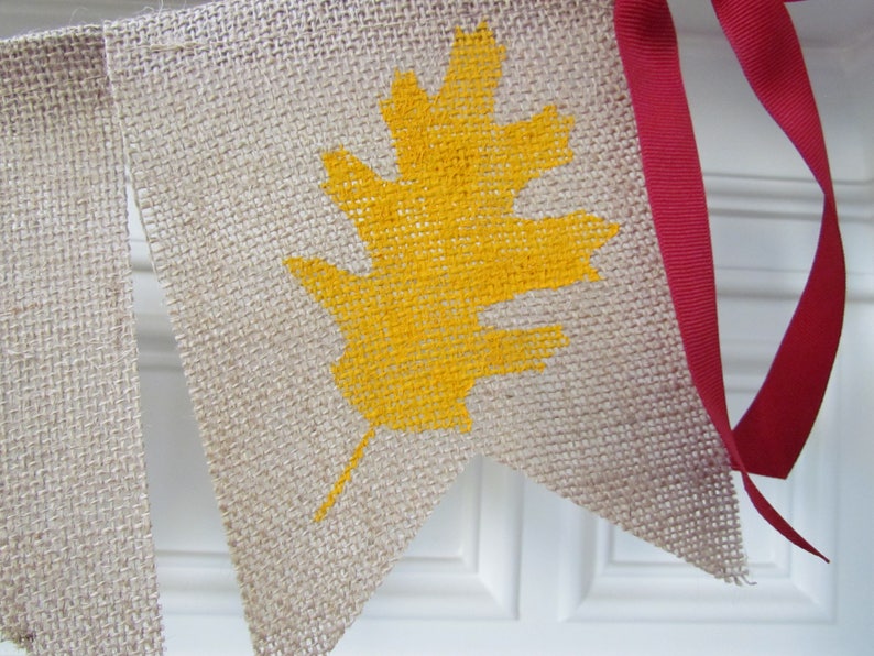 Happy Fall Burlap Banner Customize Center Pennant,Fall Decor,Fall Garland,Fall Decorations,Thanksgiving Decorations,Rustic Fall Decor image 5