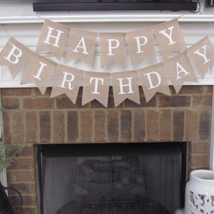 Happy Birthday Banner - Choose Font Color for Customization, Birthday Celebration, Birthday Decor, Birthday Banner