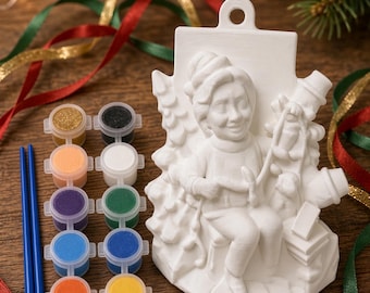 Hillary Clinton Ornament, Blank Name Panel, Paint Kit