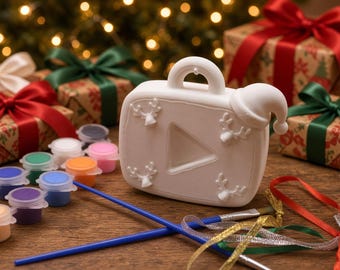 Play Button Christmas Ornament Kit, Paint Your Own Creator Gift