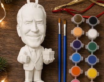 Blank Politician Ornament, Thumbs Up Suit, Paint Kit