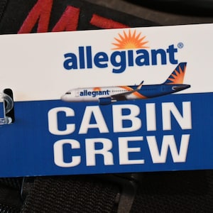 Allegiant Airlines Cabin Crew Luggage Tags – A320/B737 Max (Plastic or Metal)