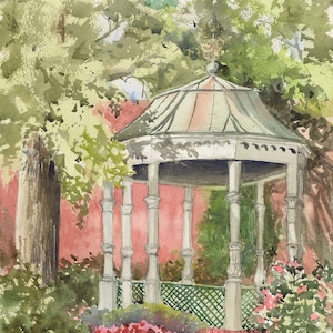 Marietta Gazebo Limited Edition Print, Marietta GA Square Park Print, Marietta Wall Art, Housewarming Gift, Marietta GA New Home Art Print