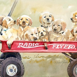 Golden Retriever Puppies Original Watercolor Painting Of Etsy 19 animals who look like they had a rough night. etsy