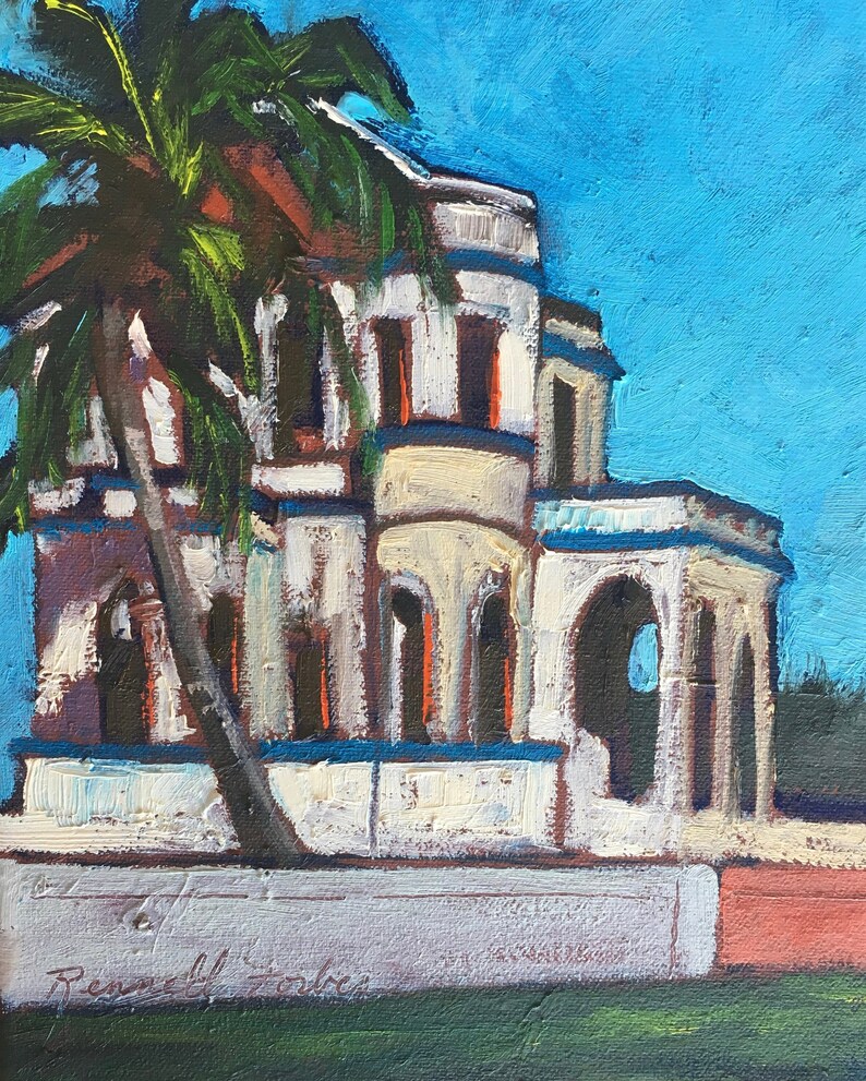 Cuban Castle Original Oil Painting Architecture Art Of Image 0