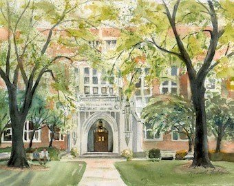 Vanderbilt Medical School Giclee Print: Hand-Signed Limited Edition Wall Art, Vandy Print