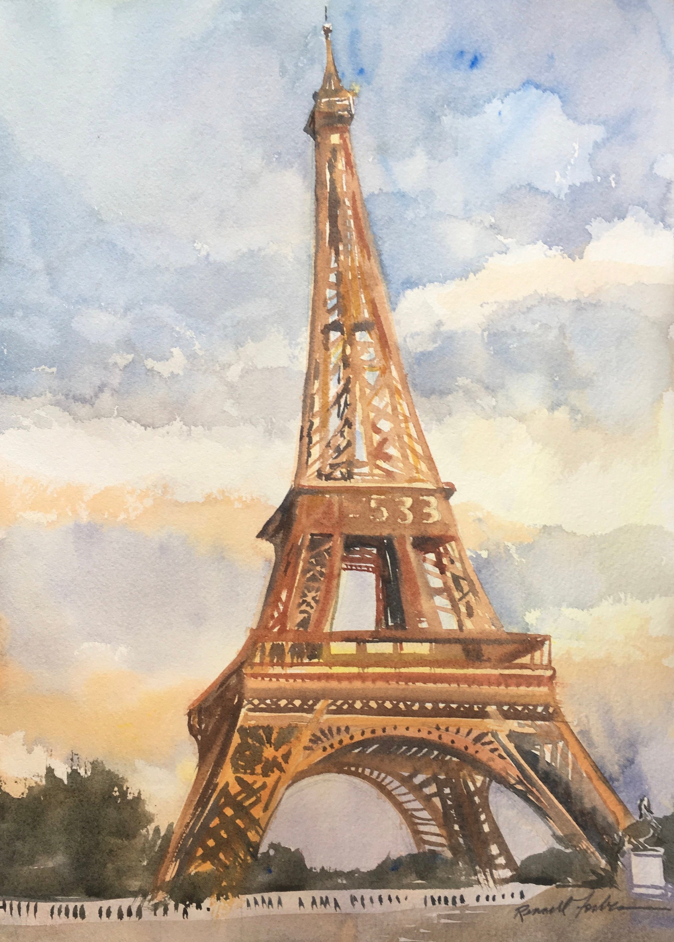 Eiffel Tower Watercolor