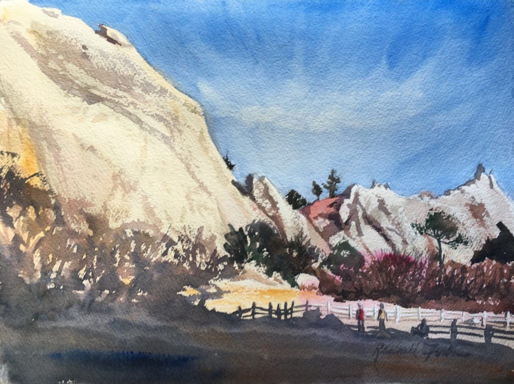 Valley Of The Gods Original Watercolor Colorado Springs Co | Etsy