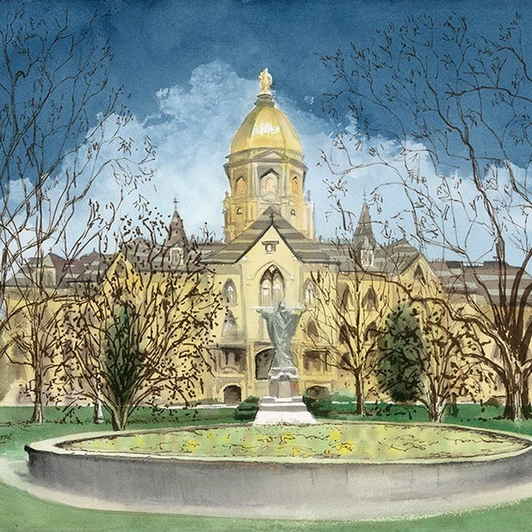 Notre Dame University Paintings - Etsy