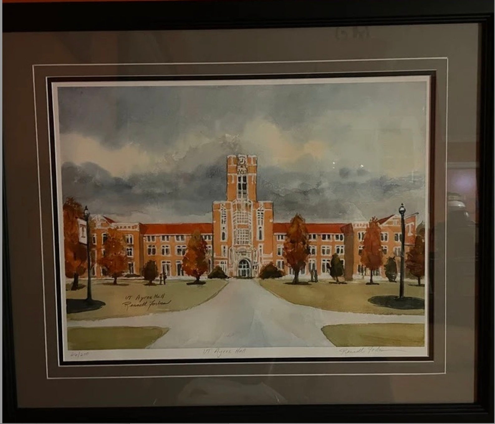 UT Ayres Hall Giclee Print, University of Tennessee Campus, Knoxville, TN Small Landscape Print