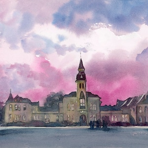 K-State Anderson Hall Limited Edition (200) , Kansas State University hand signed giclee prin