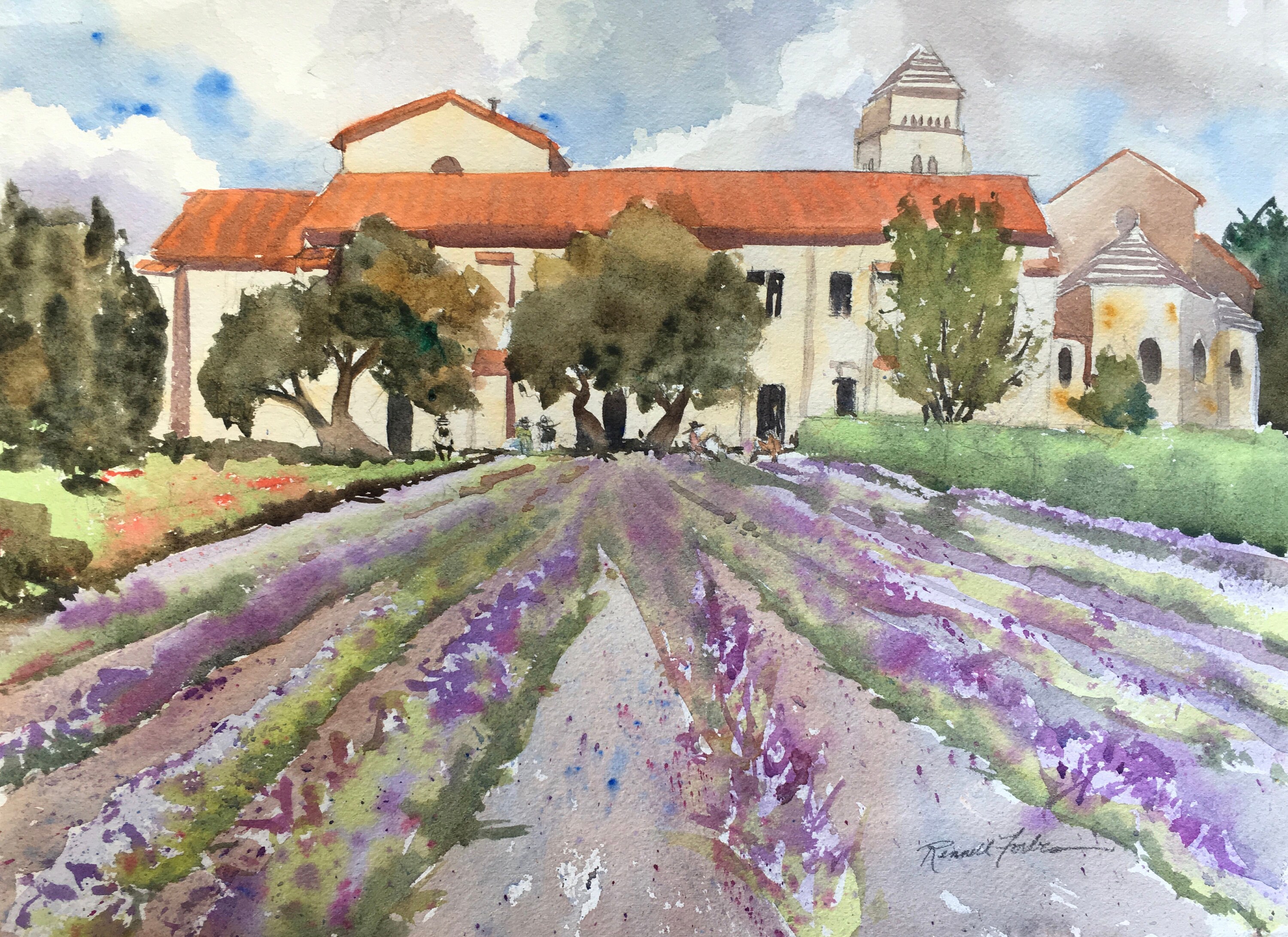Van gogh's lavendel St. Remy Frankrijk originele aquarel - Etsy Nederland