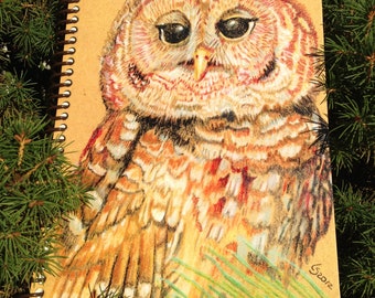 Spiral bound eco-friendly Owl journal