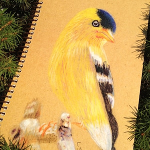 Spiral bound eco-friendly Goldfinch journal image 1
