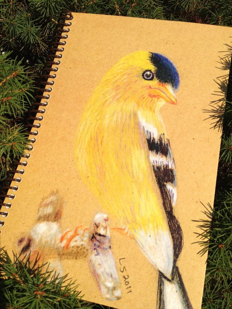 Spiral bound eco-friendly Goldfinch journal image 1