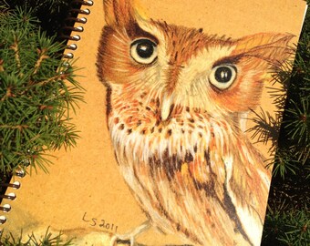 Spiral bound eco-friendly Screech Owl Journal