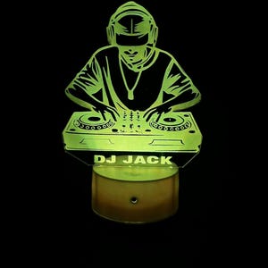 customizable dj and music-themed led night light and decarative piece for dj's and music lovers,christmas gift