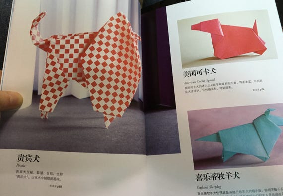 21 Mundo Clase 3d Origami Perros Japonés Arte Libro En Chino