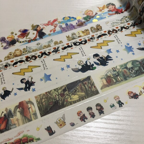 SAMPLE: 7 Designs of Lovely Harry Potter Theme Limited Edition Washi Tape (1m each)