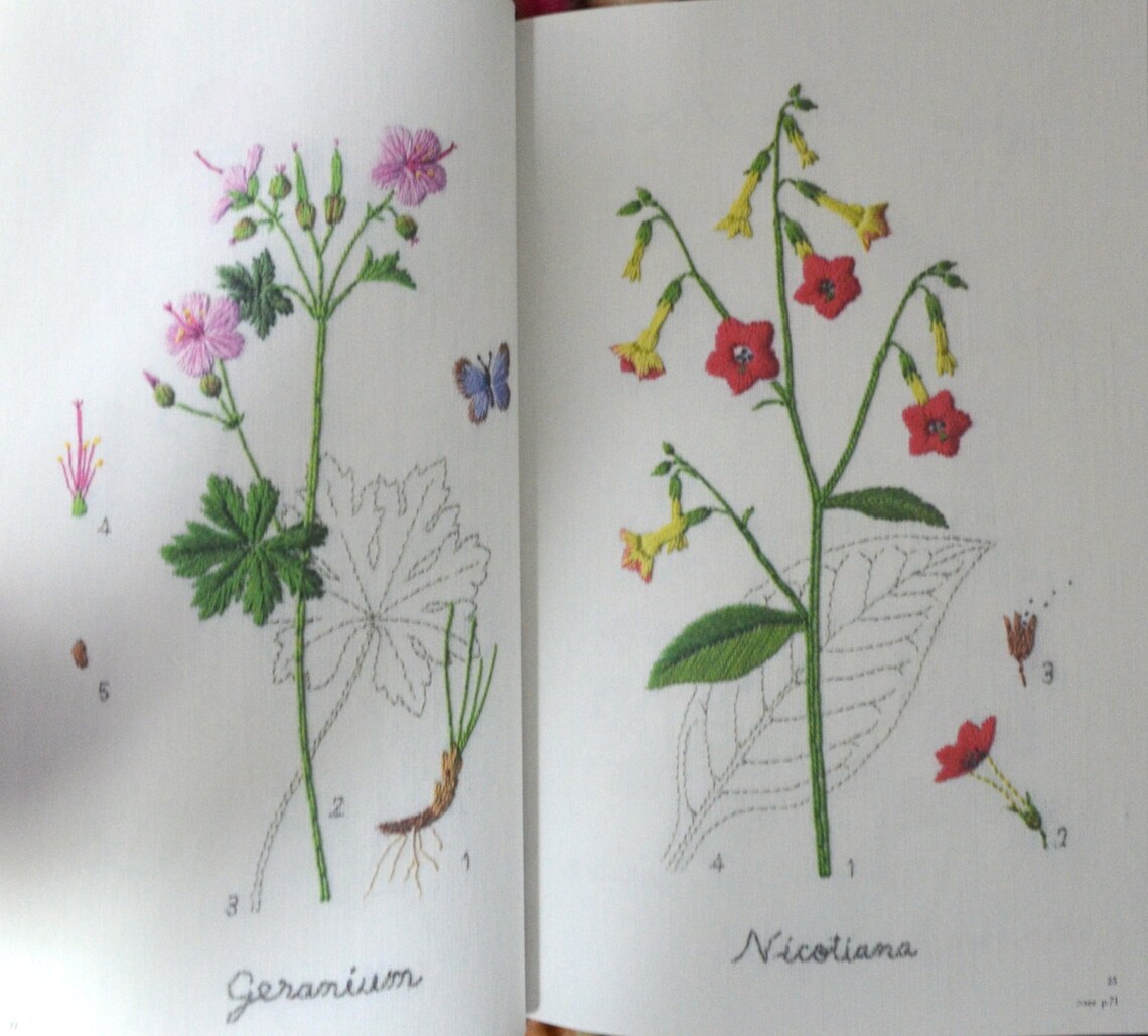 Embroidered Garden Flowers by Kazuko Aoki Japanese Embroidery Etsy