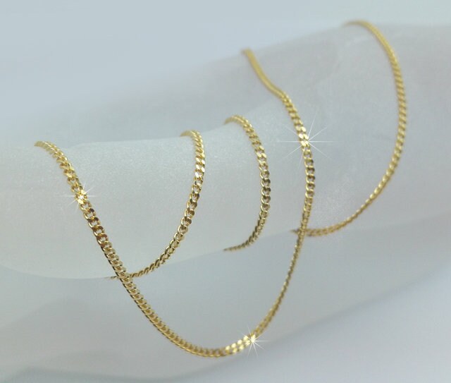 Genuine Gold Chain 42 Cm 1.25 Mm Tank 