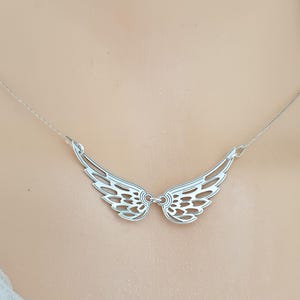 Angel wings Angel angel wings guardian angel necklace delicate real 925 silver chain 46 cm silver chain link chain jewelry angel wings