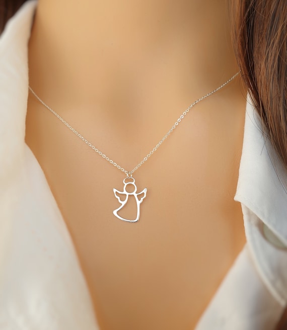 Etsy angel necklace discount