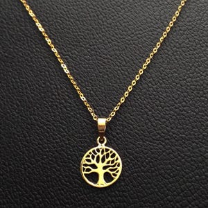Echt goud 333 8k levensboomketting massieve ketting 38 - 50 cm 333 gouden ketting anker 1 mm schakelketting ketting sieraden
