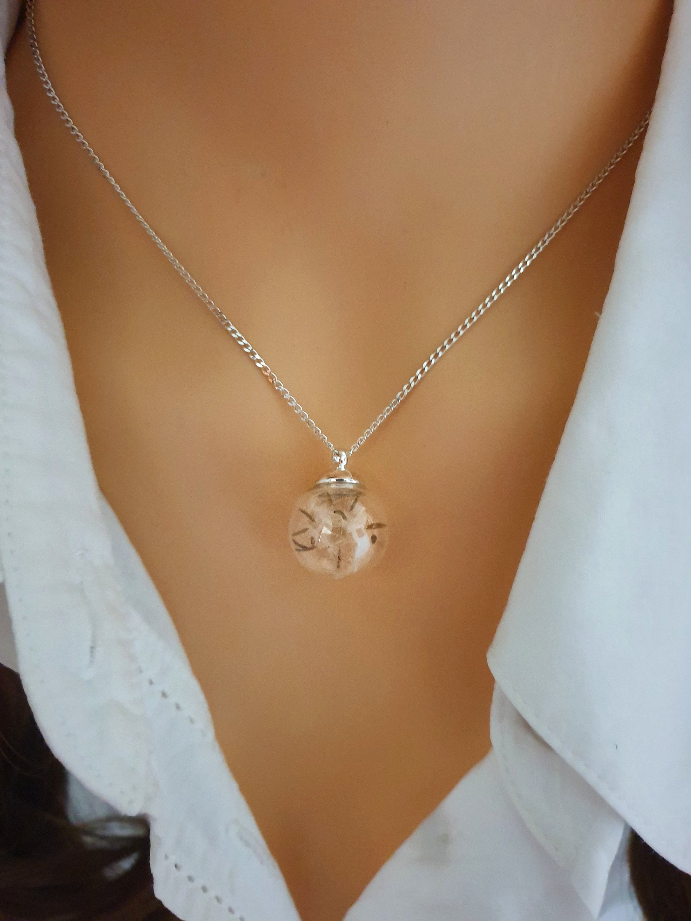 925 Sterling Silver Chain 45 Cm / 70 Cm Wish Dandelion Ø 16
